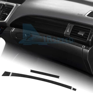 Black Passenger Front Dash Cover Carbon Fiber Sticker For Honda Accord 2013-2017 - Picture 1 of 8
