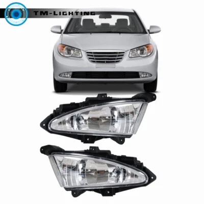 Pair of Fog Lights Bumper Lamps Left&Right Side For 2007-2010 Hyundai Elantra - Image 1 of 4