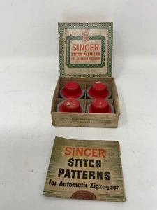Singer Sewing stitch patterns for automatic zigzagger, four patterns in box - Picture 1 of 4
