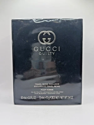 GUCCI GUILTY BY GUCCI 90ML EDT SPRAY & 70G DEODORANT STICK CODE- 3159QD - Image 1 of 4