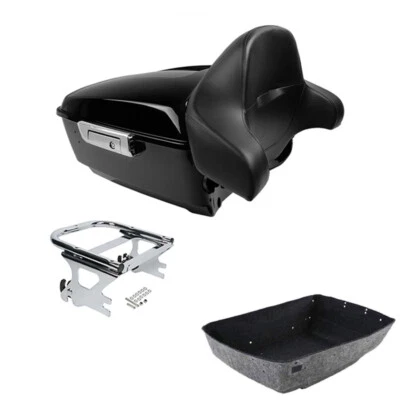 Respaldo de maletero King y soporte de montaje apto para Harley Touring Road King 97-08 Foto 1 de 4