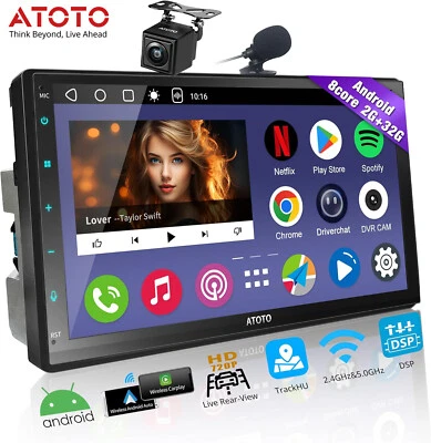 ATOTO A6PF 7'' Car Radio Stereo For Nissan Android CarPlay SiriusXM w/Backup Cam - Image 1 of 4