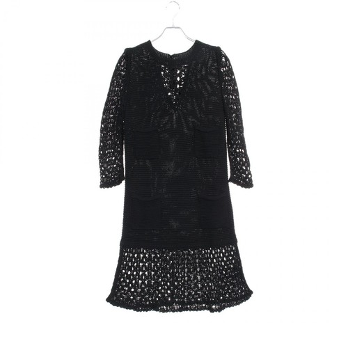 Abito donna Chanel nero cotone taglia 40 usatonte elegantene