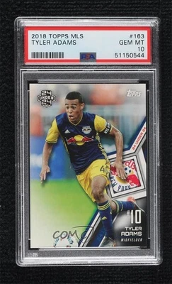 2018 Topps MLS 24 Under 24 Tyler Adams #163 PSA 10 GEM MT Rookie RC Foto 1 de 2