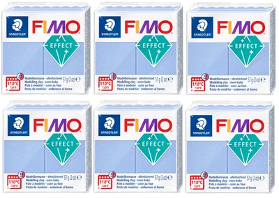Staedtler FIMO Effects Polymer Oven Bake Clay, Agate Blue Gem 8020-386, 6 Pack! - Image 1 of 3