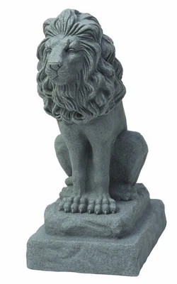 Guardian Lion Statue – Natural Granite Appearance – Made of Resin – Lightweig... - Image 1 of 4