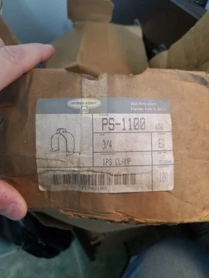 (90-PCS) Power-Strut PS 1100 3/4” Tubo de puntal Abrazaderas IPS IPS (FUSIBLE1) Foto 1 de 4