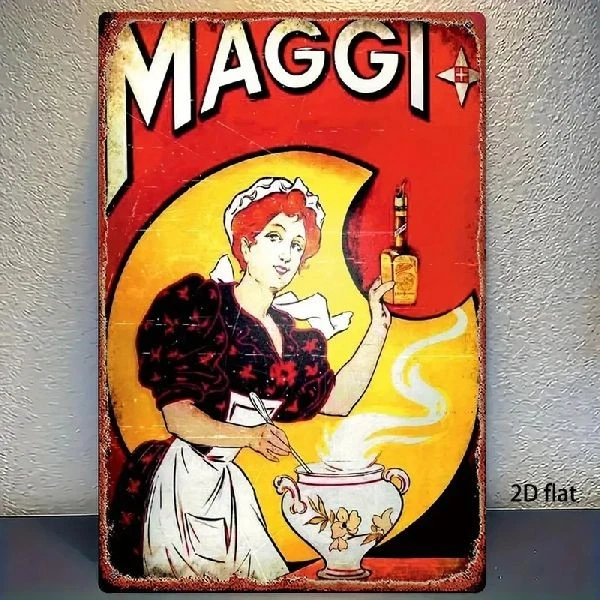 Blechschild Maggi Würze Vintage Retro Werbeschild Metallschild TEL3734 - Bild 1 von 2