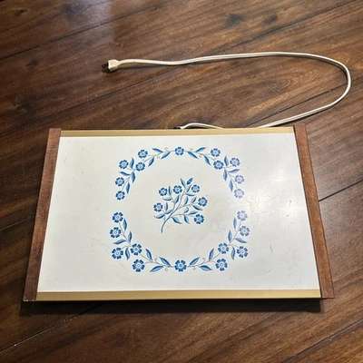 "Corningware azul aciano eléctrico Warm-O-Tray modelo #60 placa caliente vintage 17""" Foto 1 de 4