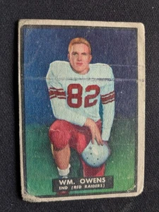 1951 Topps Magic Football Card # 31 Bill Owens - Colgate Red Raiders (VG) - Picture 1 of 3