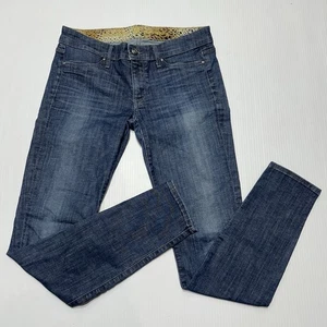 Pantalones de mezclilla para mujer Rich & Skinny ajustados cintura de leopardo talla 28” - Imagen 1 de 8