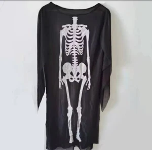 2025 Halloween Nueva Fiesta Juego de Rol Niños Adultos Negro Muerte Capa Halloween - Imagen 1 de 3