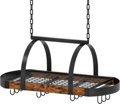 Hanging Pot Rack Pot Hanger for Kitchen Ceiling Mounted Pot Holder Cookware Orga - Image 1 of 4