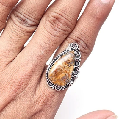 Stick Agate Gemstone Handmade Silver Jewelry  "9" - Image 1 of 4