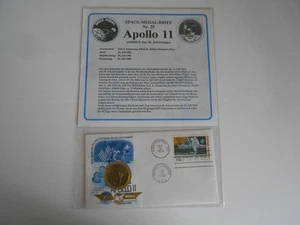 Apollo 11 Beleg mit geflogenem Space Metall - Bild 1 von 1