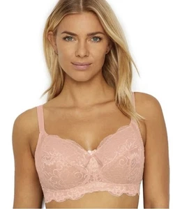 Panache 5671 Andorra BH ohne Bügel ungefüttert Spitze Gr. 32E rosa bügellos - Bild 1 von 12
