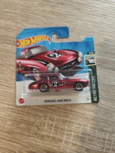 Hot Wheels Mercedes-Benz 300 SL Super Treasure Hunt Short Card Real Rider Gold - Picture 1 of 4