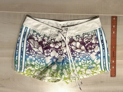 Adidas Hawaiian Print Womens XS Shorts Tie Waist - Image 1 of 4