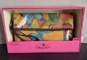 NWT Patricia Nash Valerie Multicolor Butterfly Leather Foldover Wristlet/Clutch - Picture 1 of 15