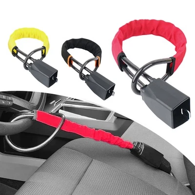 Car Steering Wheel Lock With Seat Belt Buckles Sturdy Lock Anti Device Lock↗ - Image 1 of 4