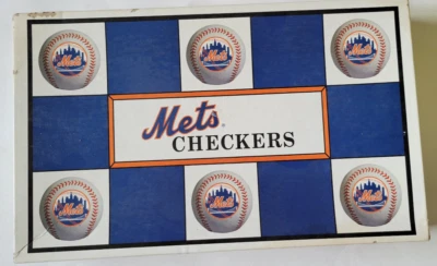 New York Mets vs New York Yankees Checkers Board Game Complete MLB Baseball - Image 1 of 4