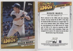 2020 Topps Decades Best Chrome Series 2 Batters Gold /50 Roger Maris #DBC-30