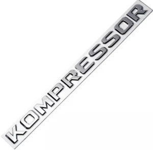 Emblema de insignia de cromo compresor CLK SLK SL CLS ML GL A B C E S clase Mercedes - Imagen 1 de 3