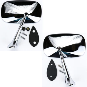 1975-1979 Corvette Outside Mirror SET Large Head Right + Left + Hardware C3 NEW - Picture 1 of 7