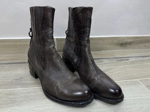 A.S.98 Womens Leather Brown Ankle Boots Zip Sz 39 AS 98 Rare Auth - Picture 1 of 14