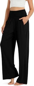 ODODOS Women's Wide Leg Palazzo Lounge Pants with Pockets Light Weight Loose Com - Picture 1 of 7