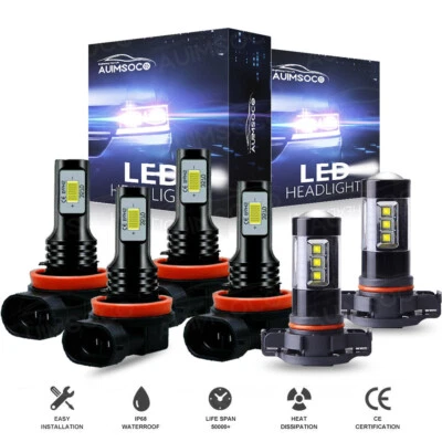 Faros LED blancos y bombillas antiniebla para Dodge Grand Caravan 2011 2012 2013-2019 Foto 1 de 4