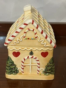 SPODE ÁRBOL DE NAVIDAD PAN DE JENGIBRE CASA TARRO DE DULCES CON TAPA - 7" - Imagen 1 de 5