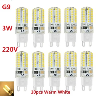 10pcs G9 LED Bulb 3W Warm White Capsule 230V Replace G9 Halogen Light Bulbs 40W - Image 1 of 4