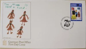 Estampillas de Guernsey: "Guías de niñas" - Cubierta de primer día 1985 - Imagen 1 de 1