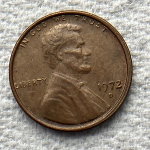 1972 D Lincoln Cent DDO Half Front Side - Picture 1 of 8