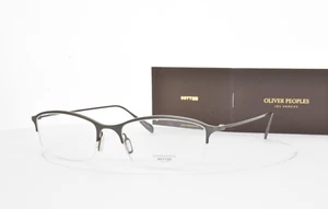 Oliver Peoples Shiny Balck Chrome Eyeglasses Half Rimless 52-17-137 DARROW BKC - Picture 1 of 5