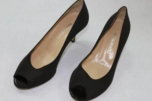 Women's Bruno Magli 6.5 B Peep Toe Brown Dress Pumps A124 To - Picture 1 of 3