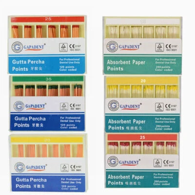 Dental Endodontic GAPADENT Gutta Percha Points/Obturating/Absorbent Paper Points - Image 1 of 4