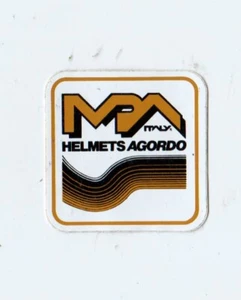 MPA Helmets Agordo Italy cm 5 X 5 ADESIVO STICKER NEW ORIGINAL - Imagen 1 de 2