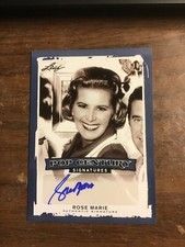 Rose Marie  2014 Leaf Pop Century Blue Autograph #BA-RM1   (3/10)