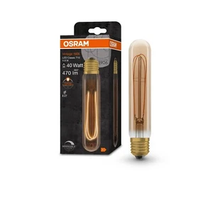 OSRAM 1906 LED 4.8W Vintage T10 Filament Gold Tubular Bulb E27 ES Light Bulb Dim - Picture 1 of 14