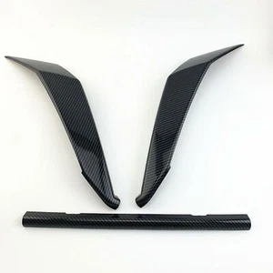 FOR 20-22 NISSAN SENTRA Carbon Fibe FRONT GRILL CHROME-DELETE TRIM COVER GARNISH - Picture 1 of 7