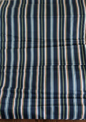 Spring Retracting Striped Roman Shade 34x72 Green Mountain Vista Blue, Green - Image 1 of 4