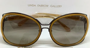 GAFAS DE SOL LINDA FARROW LUJO LFL166/9 C9 MIEL/PISTOLA PROFUNDA ESTUCHE NUEVO AL POR MENOR $800 - Imagen 1 de 12