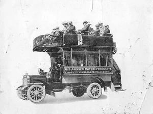 PHOTO   TRANSPORT  A 24HP DENNIS OMNIBUS c 1905  ( COURT CARD SIZE )   RP - Picture 1 of 2