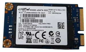 Disque SSD Crucial MX200 CT250MX200SSD3 250 Go mSATA 90 %-99 % santé - Photo 1/1