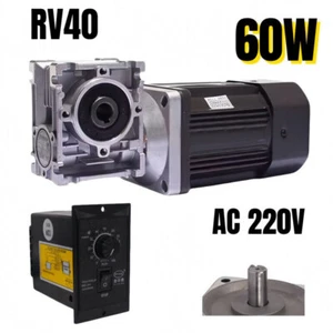 60W AC 220V RV40 Worm Gear Reducer Gearbox Electric Gear Motor Gearmotors New - Picture 1 of 12