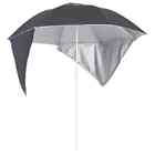 Vidaxl Beach Umbrella With Side Walls Anthracite 215 Cm Au Bfs