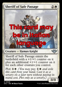 MTG 4x SHERIFF OF SAFE PASSAGE EXC - SCERIFFA DEL PASSAGGIO SICURO 29 - OTJ - Picture 1 of 1