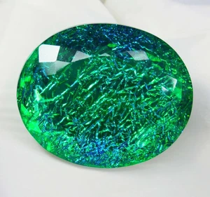 Large Monarch Fire Opal 88.20 Ct.Doublet Oval Cut Loose Gemstone Gift for Women - Picture 1 of 9